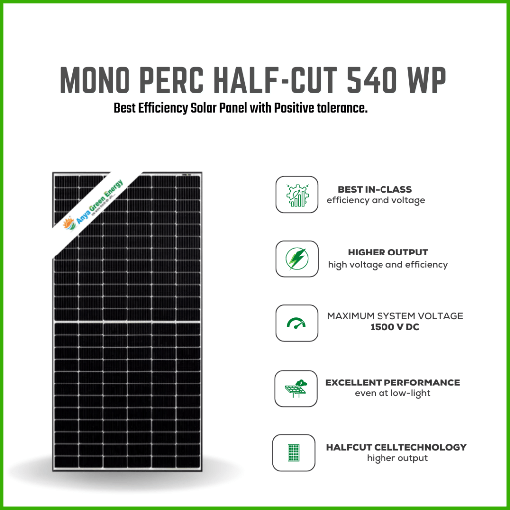 Best Solar Panel 540W Mono Perc Half Cut