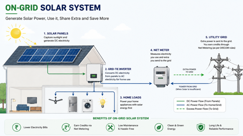 on-grid solar system image