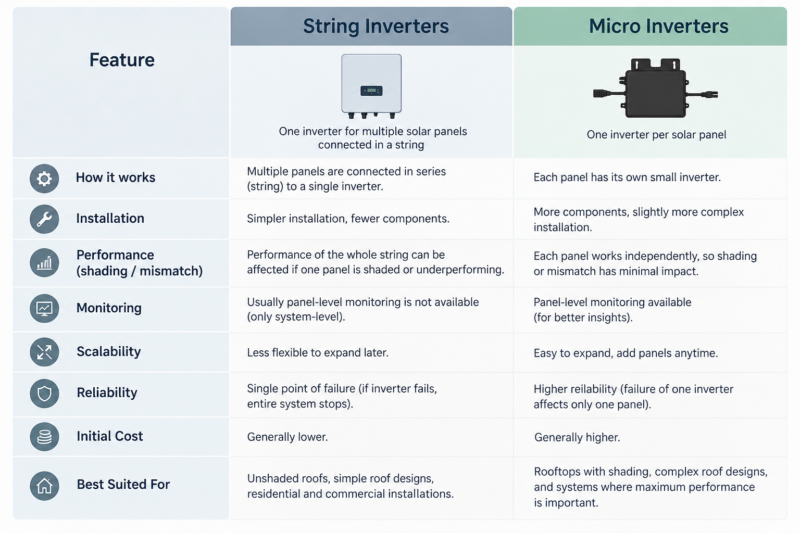 String Inverter vs Micro Inverter, solar inverter price