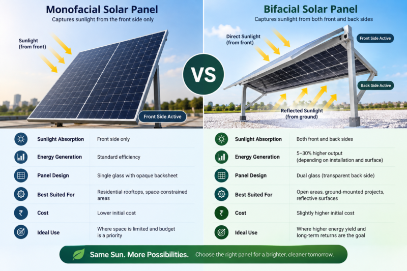 bifacial vs monofacial solar panels