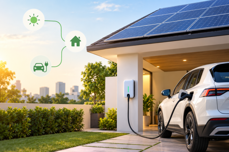Solar EV charging at home