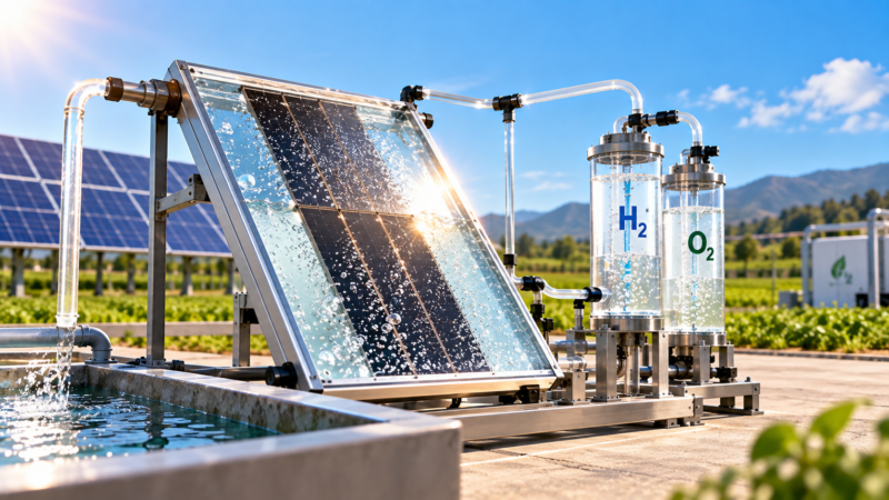 direct solar water splitting