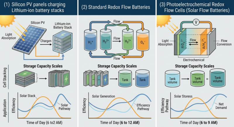 photoelectrochemical redox flow cells