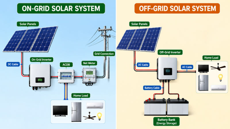 off-grid or on-grid solar for home