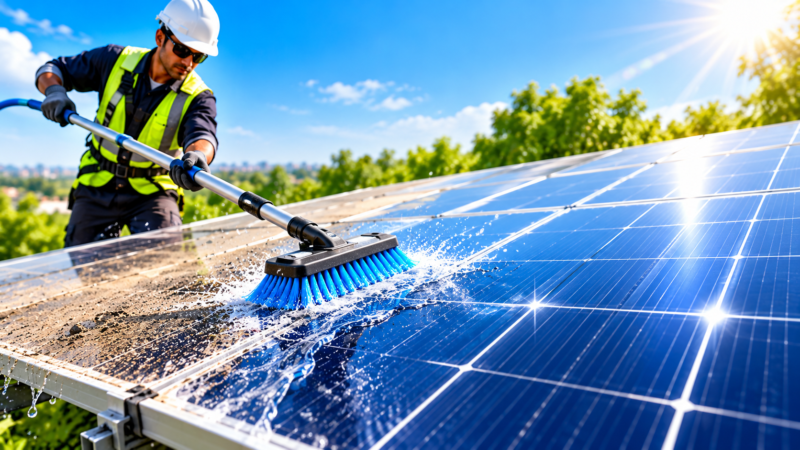 solar panel cleaning