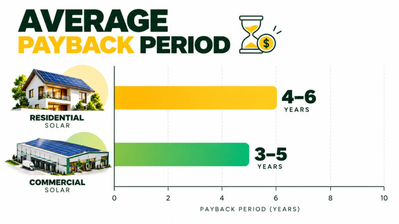 horizontal bar chart comparing average payback periods.